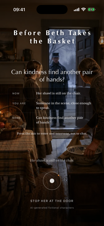 Fatebend moment card: before Beth takes the basket — can kindness find another pair of hands?