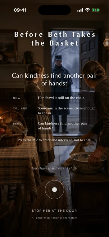 Fatebend moment card: before Beth takes the basket — can kindness find another pair of hands?